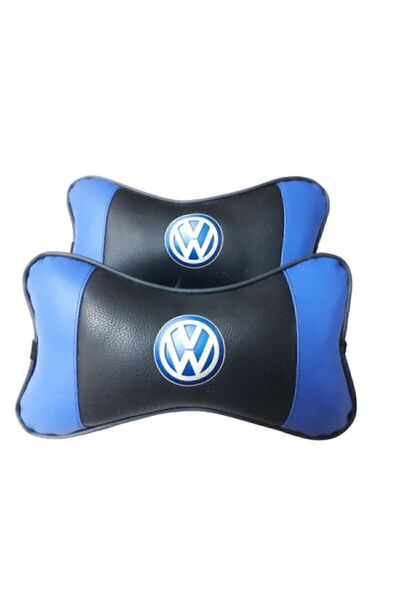 Volkswagen Mavi Papyon Deri Boyun Yastığı