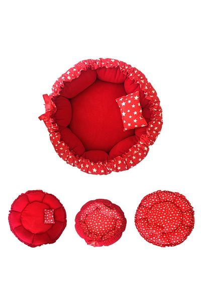Patiderm Red Spanish Model Double Sided Cat and Dog Bed