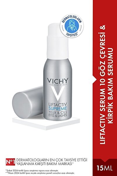 Vichy Liftactiv Supreme Derin Kırışıklık Karşıtı Göz ve Kirpik Bakım Serumu 15 ML
