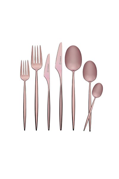 KORKMAZ Casablanca Rosagold 84 Parça Çatal Kaşık Bıçak Seti