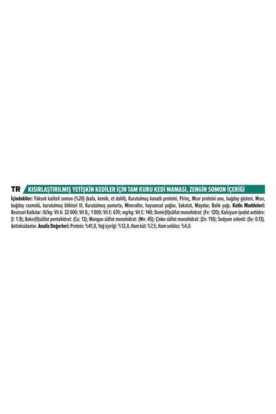 Pro Plan ProPlan Sterilised Kısırlaştırılmış Somonlu Kuru Kedi Maması 1.5 Kg