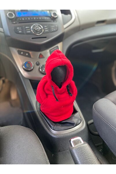 Genel Markalar Kapşonlu Sweatshirt Polar Vites Kılıfı Kırmızı