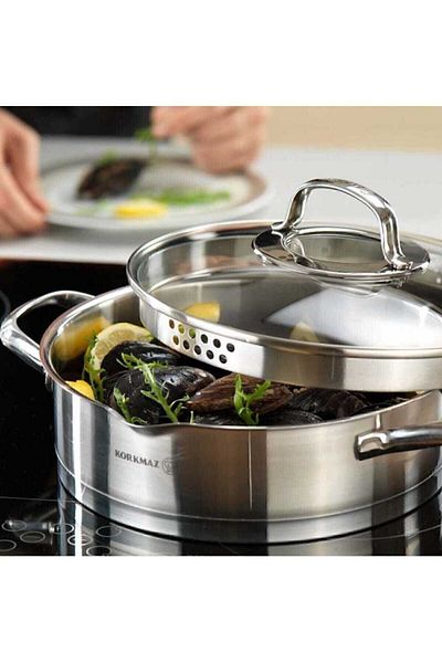 KORKMAZ A1994 Steama 24 Cm Short Casserole