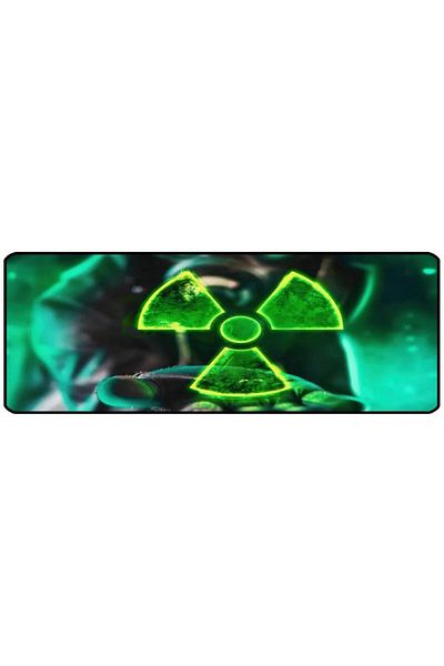 ALKESE 70x30 cm Radio Active Patterned - Ποντίκι Gamer με ραμμένη και αντιολισθητική βάση