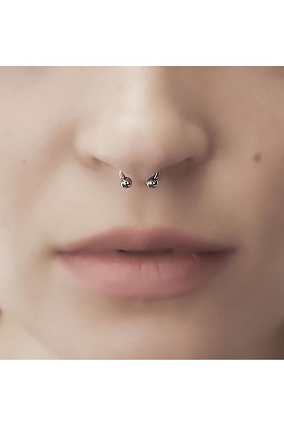 Karınca Piercing Half Ring 8 mm Ear Tragus Smiley Snake Bites Lip Monroe Side Labret Septum Piercing