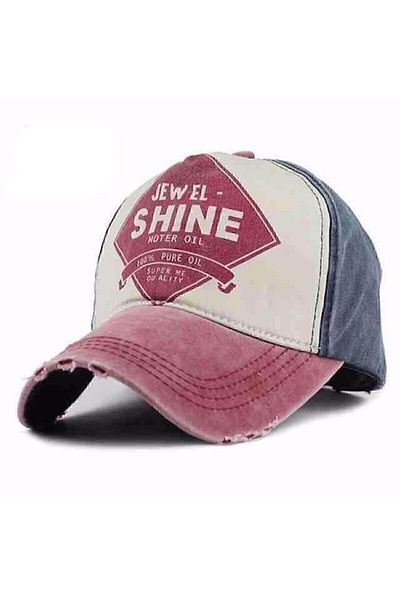 Kazandıran Outlet Burgundy Navy Blue Vintage Shine Hat
