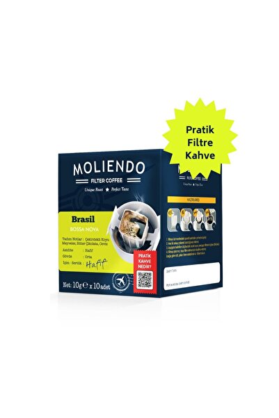 Moliendo Finest Coffee Brasil Bossa Nova Pratik Filtre Kahve 10x10 g