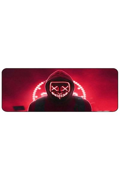 ALKESE 70X30 cm Hacker Patterned - Stitched and Non-Slip Base Gaming Mouse Pad