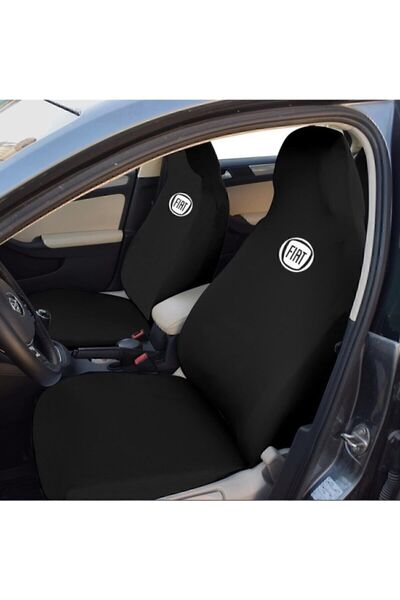 AUTO AKSESUAR فيات غطاء سيرفيس اسود امامي 2 + خلفي 2 قطعة ريكلاد قماش مرن