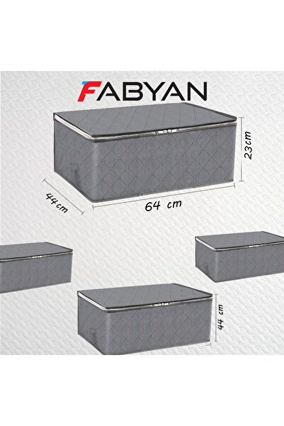 FABYAN 3 Adet - Büyük Boy Bazaaltı Ve Çekyat Hurç 64 X 45 X 22 Cm Antrasit