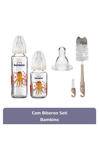 Bambino Glass Baby Bottle Set