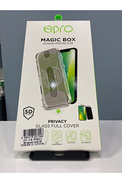 EPRO MAGİC BOX HAYALET KIRILMAZ CAM 5D İPHONE 15 PRO