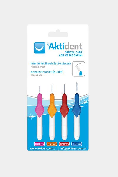 Aktident Interface Brush Set Mixed 4 Pieces