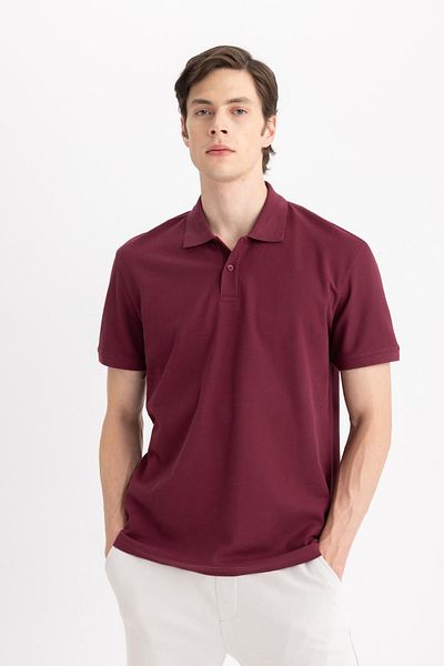 DeFacto Neues, normales, kurzärmliges, schlichtes Basic-Poloshirt C1293ax24sp