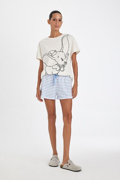 DeFacto Set de pijamale cu mânecă scurtă Disney Dumbo Regular Fit - D4473AX24HS