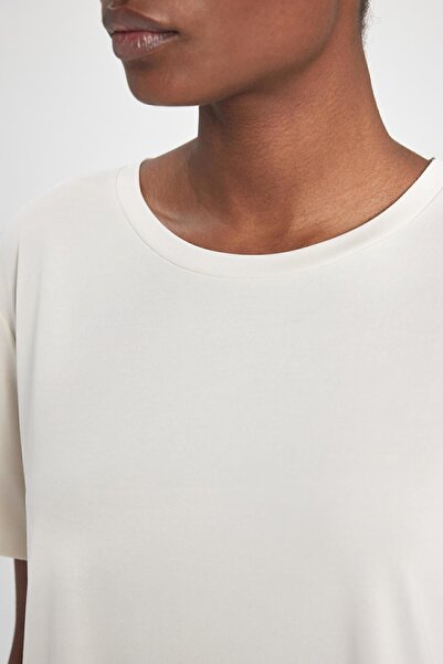 DeFacto Oversize sportovní tričko Modal Crew Neck – krátký rukáv B5536ax24sp