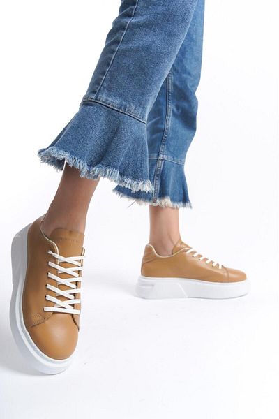 NOSEY SHOES MODEL DANTE PIELE VERITĂBILĂ PANTOFI SPORT FEMEI CU șireturi TALPA GROASĂ