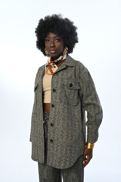 Orfeo Negro Жіноча сорочка з двома кишенями та ґудзиками