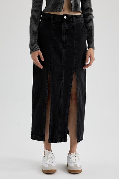 DeFacto Long Slit Jean Skirt - B2276Ax23Wn