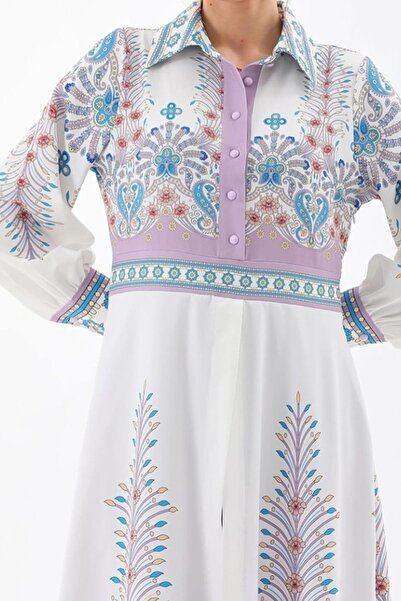 TRENDBUTİKOFFİCİAL Skládané šaty z látky Atlas – sukně s rozparkem