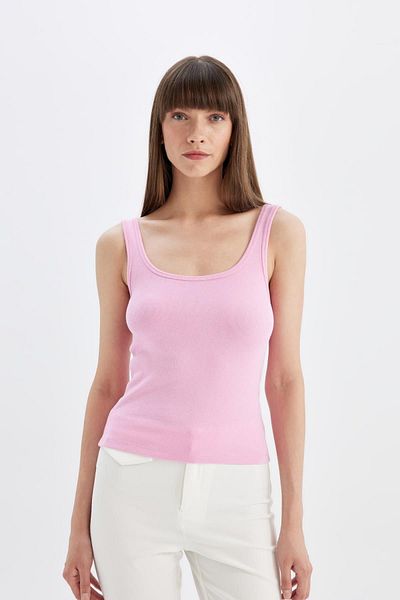 DeFacto U-Ausschnitt Slim Fit Ripp-Tanktop – C0095ax24sm