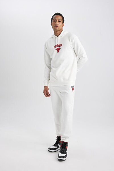 DeFacto Fit Kalın Jogger Eşofman Altı Nba Chicago Bulls Standart Fit B3892ax24sp