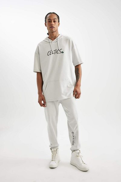 DeFacto Bluzy z kapturem NBA Boston Celtics Oversize - nadruk z tyłu, krótki rękaw 3155846