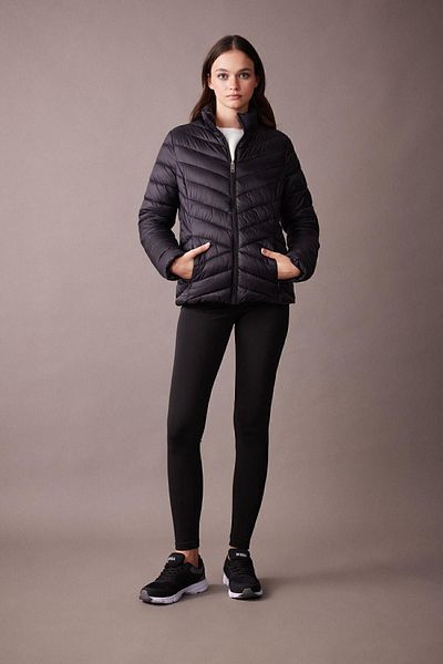 DeFacto Lightweight Water Repellent down Coat - Stand Collar, Quilted and Pocketed Seasonal A0974Ax23Au