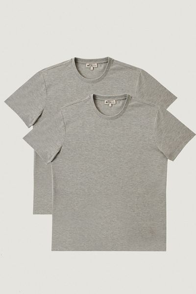 AC&Co / Altınyıldız Classics Πακέτο με 2 μονόχρωμα μπλουζάκια Slim Fit Crew Neck