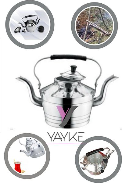 Yayke إبريق شاي ألومنيوم مزدوج الجوانب سعة 3 لتر للصيادين والتخييم والنزهات (رقم 22)