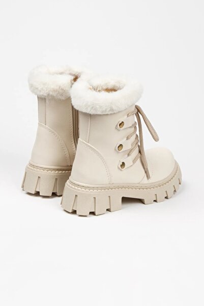 p papuccum ortopedi çocuk ayakkabıları Μπεζ μποτάκια για κορίτσια - Αστραγάλο, με φερμουάρ, αδιάβροχα