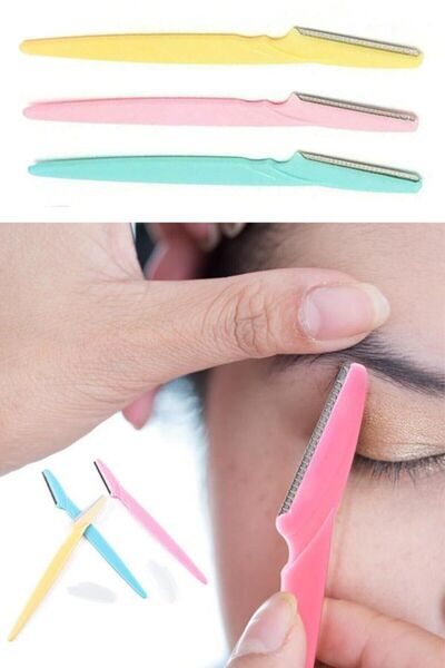 Yayke Kaş Usturası,jileti 3lü Profosyonel Yüz Alma,kaş,bıyık Alma Manüel Epilatör