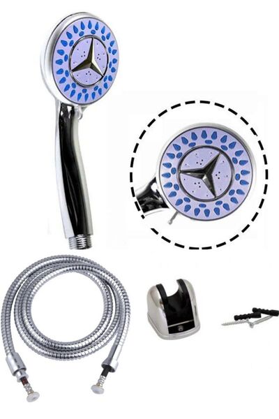 Yayke 3 Function Round Shower Head Articulated Braided Shower Set with Hose