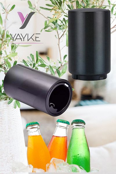Yayke Cylinder-Shaped Plastic Bottle Opener Automatic Professional Bottle Opener| Cover Opener