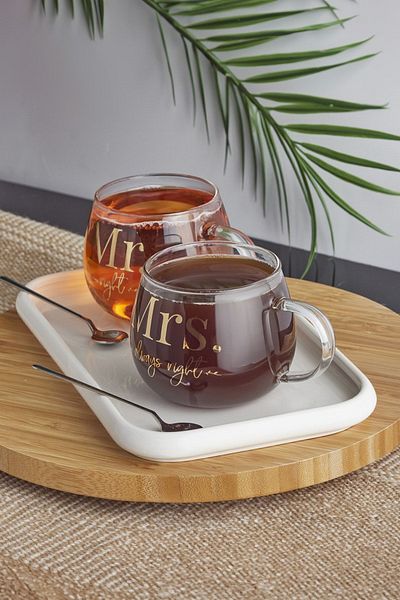 Perotti Std Costa 400 ml - Mr. and Mrs. Double Classic Glass Mug