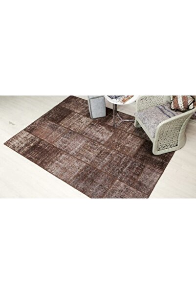 Madalyon Patchwork El Dokuma Antik Anadolu Halısı Earth