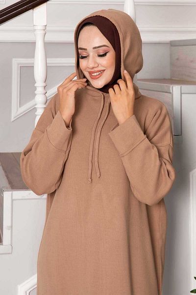 EBRUTESETTÜR Hooded Knitwear Dress