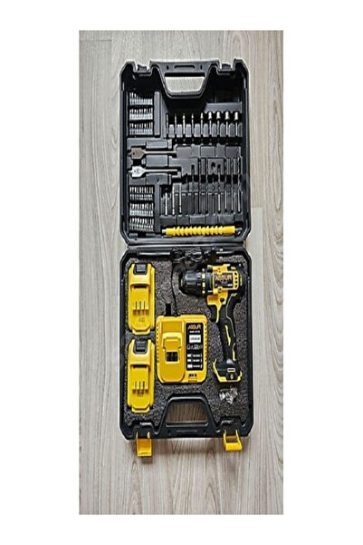 Genel Markalar 58VF 5Ah Metal Şanzuman Çift Akülü 84 Parça Şarjlı Matkap Akül...