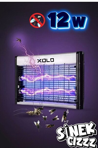 xolo Çelik Kasalı 12W Sinek Öldürücü Cihaz Sivri Karasinek Kelebek Uv Led Lam...