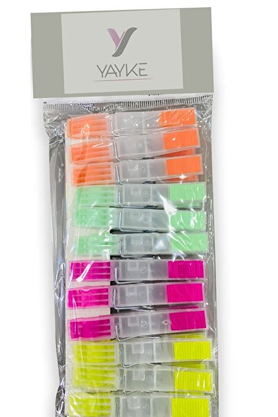 Yayke Silikon Mandal, Çamaşır Mandalı Iz Yapmayan Mandal 12 Adet