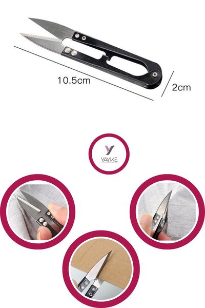 Yayke Thread Cleaning Scissors with Colored Metal Case