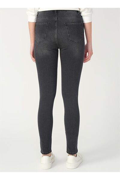 İBABUTİK Σούπερ λύκρα skinny jean χρώματος ανθρακί