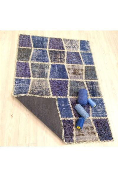 Madalyon Patchwork El Dokuma Antik Anadolu Halı Ocean Wave