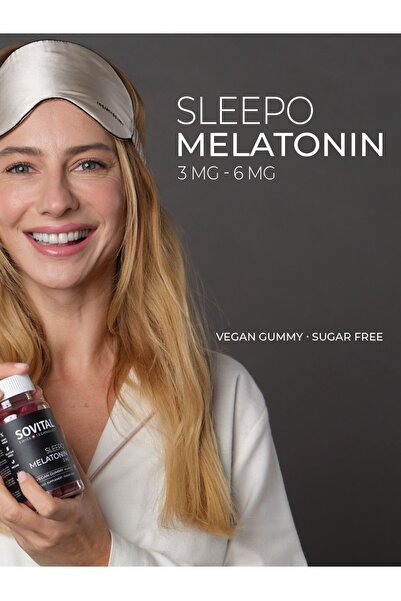 SOVITAL Sleepo Melatonin 3 Mg / 6 Mg & Magnezyum, Uyku Destek, Vegan Gummy 60 Adet