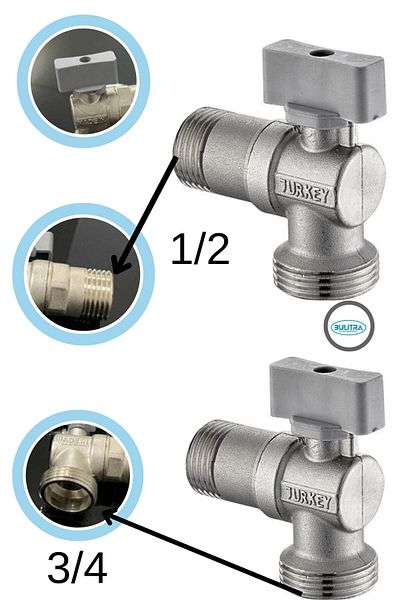 BULİTRA Su Armatürleri 2 Pieces Mini Spherical Laundry Dishwasher Tap