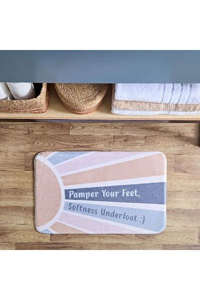 Home Box Aurora Sara Foam Printed Bath Mat - 45x75 cm