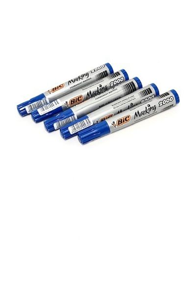 Bic Marker Round Tip Parcel Pen 2000 5 Pieces (blue)