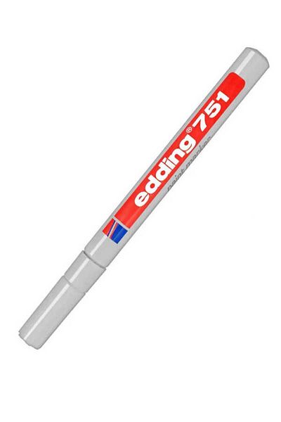 Edding 751 Parlak Boya Kalemi 1-2mm Yuvarlak Uç Beyaz