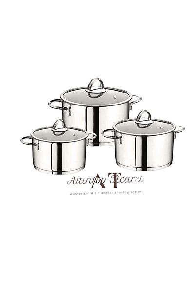 Remetta Anna Silver 6 Piece Steel Pot Set altptic