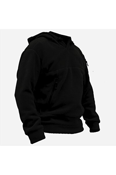 GENIUS STORE Erkek Polar Outdoor Kapşonlu Kombat Tactical Polar